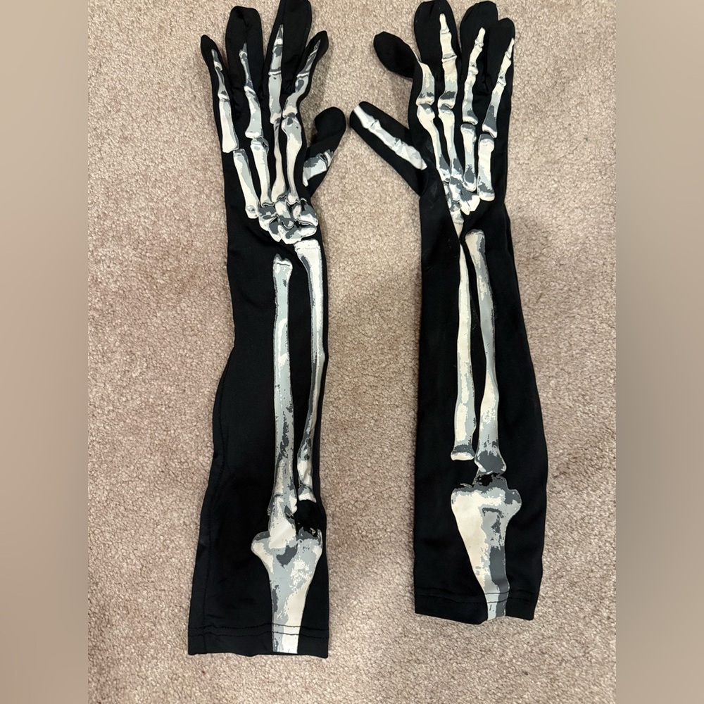 Skeleton Print Black Jumpsuit - Picture 3 of 3